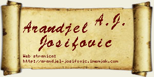 Aranđel Josifović vizit kartica